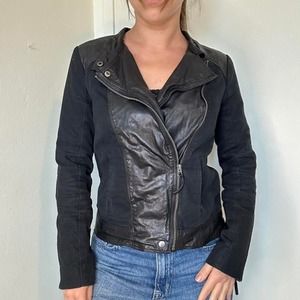 Lucky Brand Leather Moto Jacket